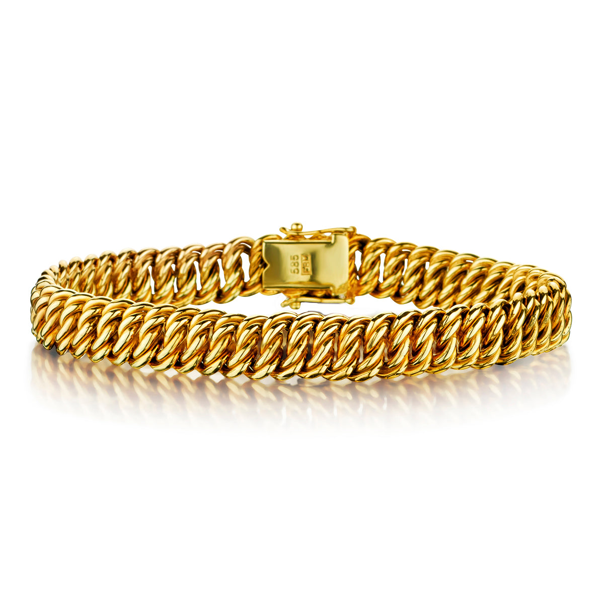 Ladies gold deals bracelet with weight