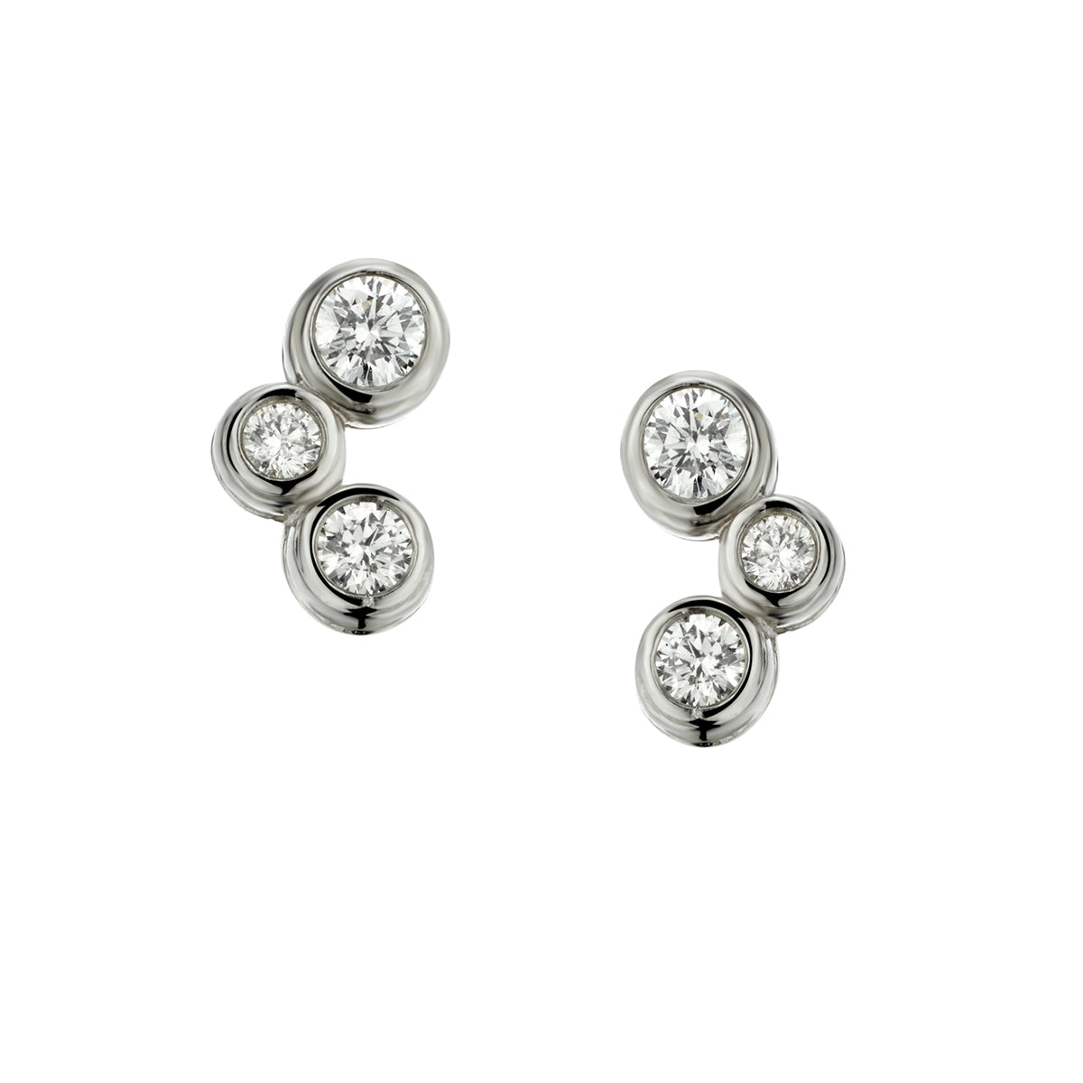 Tiffany & Co Bubble Collection Stud Earrings. Platinum – Van Rijk
