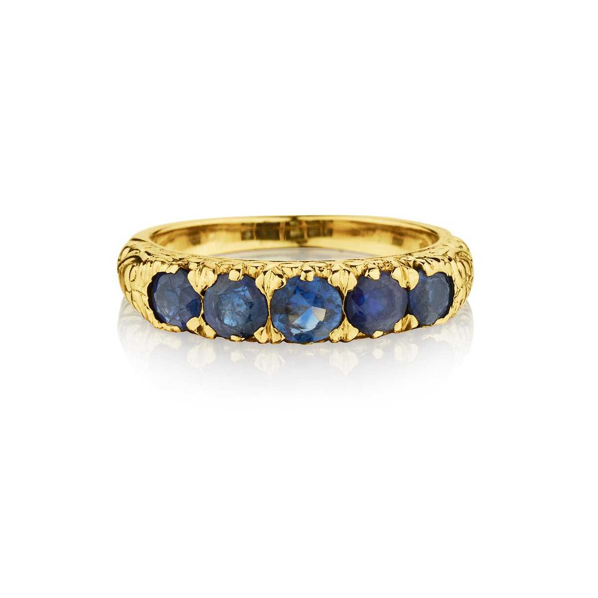 Five stone sapphire on sale ring