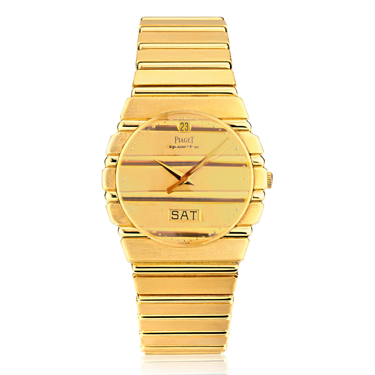 Piaget Polo 18kt Yellow Gold Day Date. 127.5 grams.Ref 15562