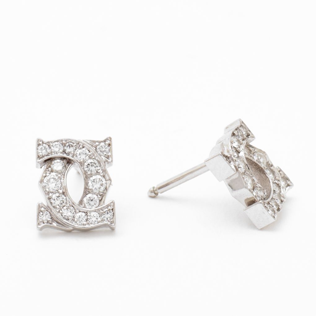 Cartier double c earrings sale