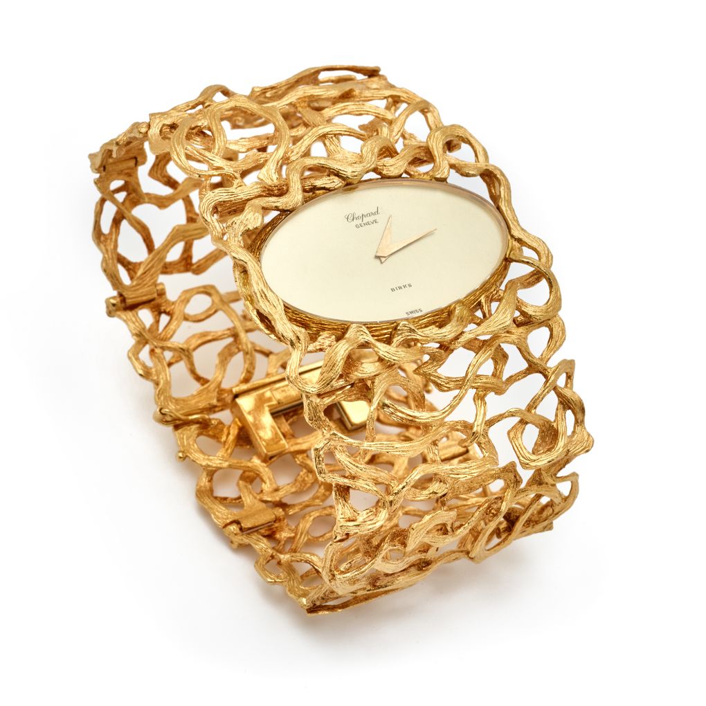 Chopard Yellow Gold Interwoven Links Bracelet 1970 s Watch Van Rijk