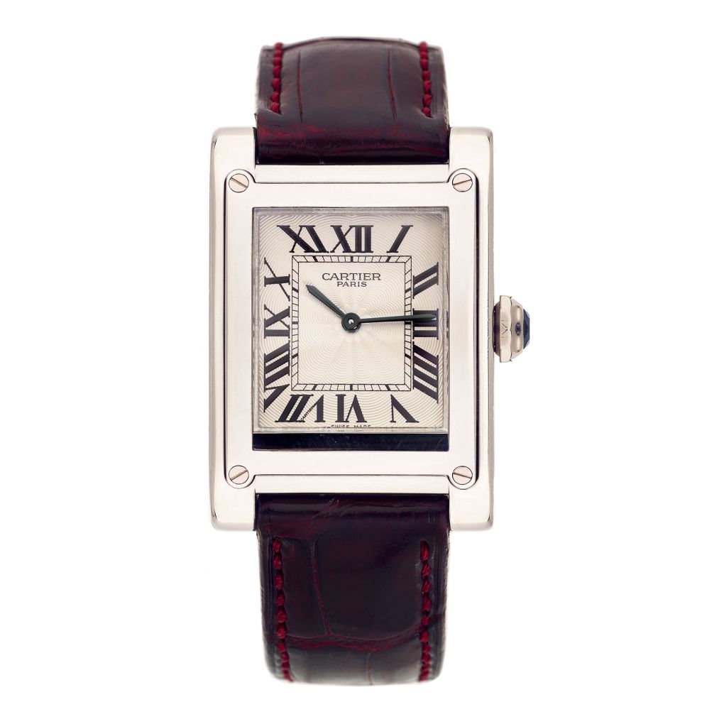 Cartier Platinum Tank à Vis “Collection Privée” Watch – Van Rijk