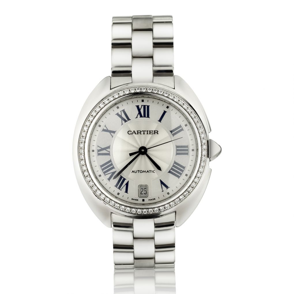 Cartier Cl de Cartier White Gold 35MM Automatic Watch. Ref 57501