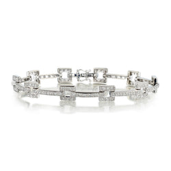 Ladies 14kt White Gold Diamond Bracelet. 1.10ct Tw