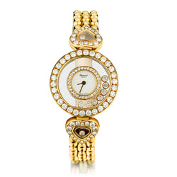 Chopard Montre Dame "Happy Diamonds" in 18kt Yellow Gold Ref: 4117