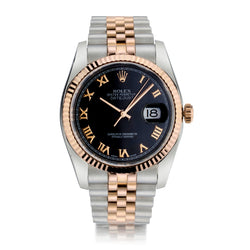 Rolex Oyster Perpetual Everose Gold And Steel Datejust 36MM Watch. Ref:126231