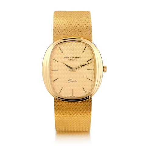 Patek Philippe 18kt Golden Ellipse Watch. Ref: 3857/1. Rare Unique Dial.