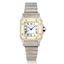 Cartier Santos Ladies Steel and 18kt Yellow Gold .Quartz  Movement.