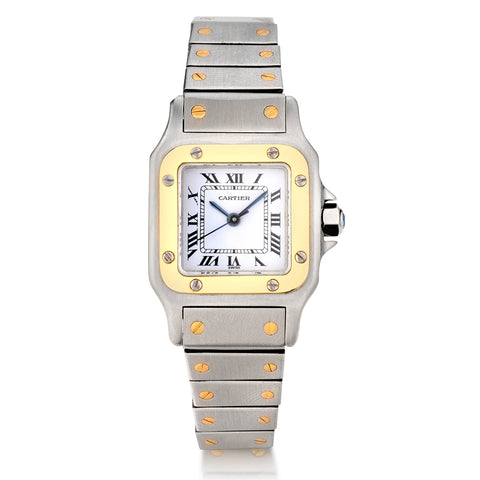 Cartier Santos Ladies Steel and 18kt Yellow Gold .Quartz  Movement.