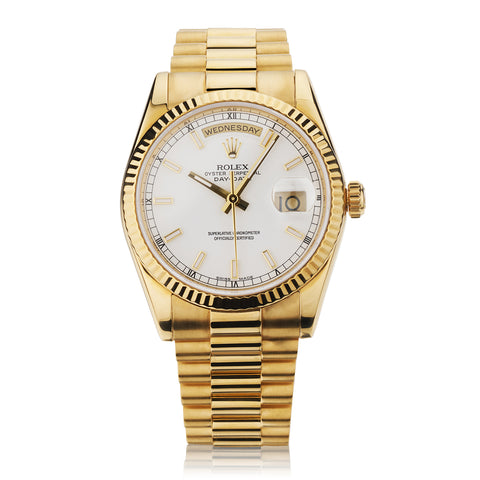 Rolex Oyster Perpetual Day-Date Yellow Gold Watch.Ref: 118238