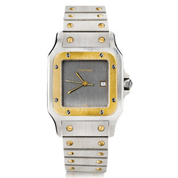 Cartier Santos Galbee 2 Tone with Rare Ghost Dial. Ref: 2961. B& P