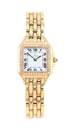 Ladies 18kt Yellow Gold Concord  Wristwatch with Diamond Bezel.