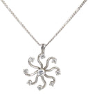 Ladies 18kt White Gold Pendant. 0.70ct Tw.