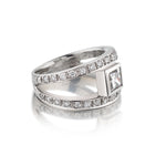 14kt White Gold Diamond Ring. 0.73ct Princess Cut