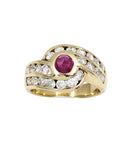 14kt Yellow Gold Ruby and Diamond Ring