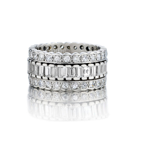 Platinum Diamond Eternity Band. 5.00ct Tcw