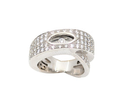 18kt White Gold Chopard Inspired Diamond Ring.