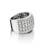 18kt White Gold Diamond Band. 2.25ct Tw Brilliant Cut Diamonds