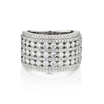 18kt White Gold Diamond Band. 2.25ct Tw Brilliant Cut Diamonds