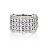 18kt White Gold Diamond Band. 2.25ct Tw Brilliant Cut Diamonds