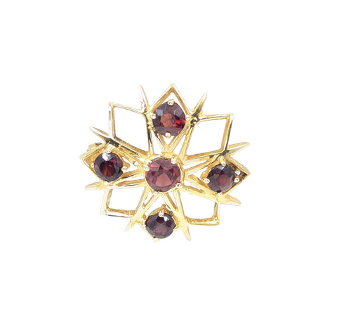 Tiffany & Co Garnet Brooch in 18kt Yellow Gold