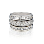 18kt White Gold Diamond Stackable Rings. 3.00ct Tw