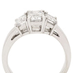 1.03 Carat Emerald Cut Diamond Three-Stone 14kt White Gold  Ring