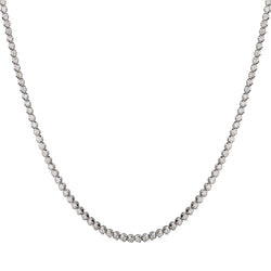 18kt White Gold  Diamond "Tennis" Necklace. 7.80ct Tcw