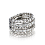 18kt White Gold Diamond Band. 1.25ct Tcw