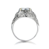 Platinum Vintage Art Deco Ring. 2.75 European Cut Diamond.