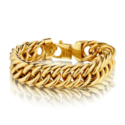 14kt Yellow Gold Chunky Link Bracelet. Weight: 64.88 Grams