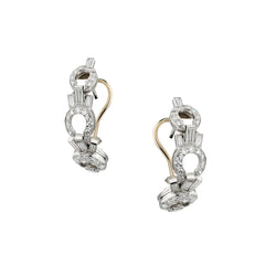 14kt White Gold Diamond Hoop Earrings. 1.00ct Tw