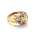 18kt Yellow Gold Diamond Dome Ring. 1.05 Tcw