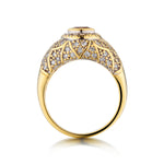 18kt Yellow Gold Diamond Dome Ring. 1.05 Tcw