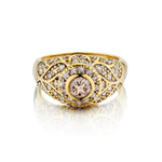 18kt Yellow Gold Diamond Dome Ring. 1.05 Tcw