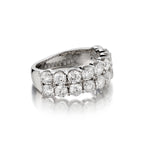 14kt White Gold Double Row Diamond Band. 2.75 ct Tw