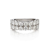 14kt White Gold Double Row Diamond Band. 2.75 ct Tw