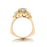 Birks 18kt Yellow Gold Diamond Cluster Ring. 2.05ct Tw