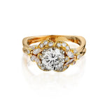 Birks 18kt Yellow Gold Diamond Cluster Ring. 2.05ct Tw