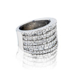 18kt White Gold Diamond Wide Band. 4.00ct Tw