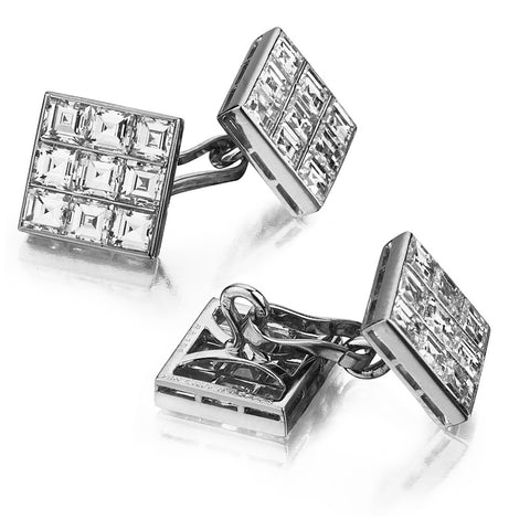 Van Cleef & Arpels Invisibly-Set Diamond Dress Cufflinks