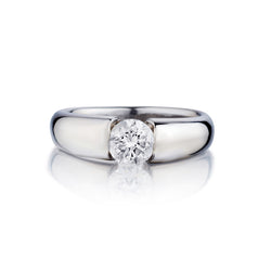 Platinum Diamond Solitaire Ring. 1.00 Brilliant Cut