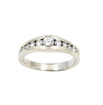 18kt White Gold Diamond Band. 11 x 0.60ct Tw