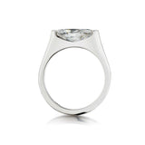 18kt White Gold Handmade Diamond Ring. 1.52 Carat Weight Marquise Diamond