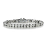 13.80 Total Carat Weight, Round Brilliant Cut Diamond Tennis Bracelet