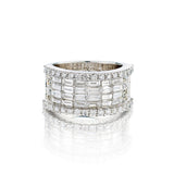 14kt White Gold Diamond Band. 2.85ct Tw