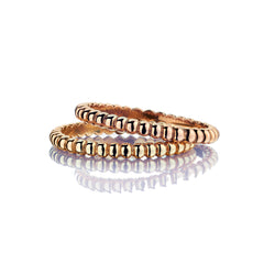 Van Cleef And Arpels 18KT Rose Gold Perlee Ring Size 53