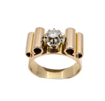 Vintage Retro 18kt Pink Gold Diamond Vintage Ring. Circa 1940