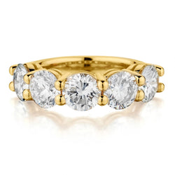 Ladies 14kt Natural Diamond Eternity Band. 5 x 5.20ct Tw